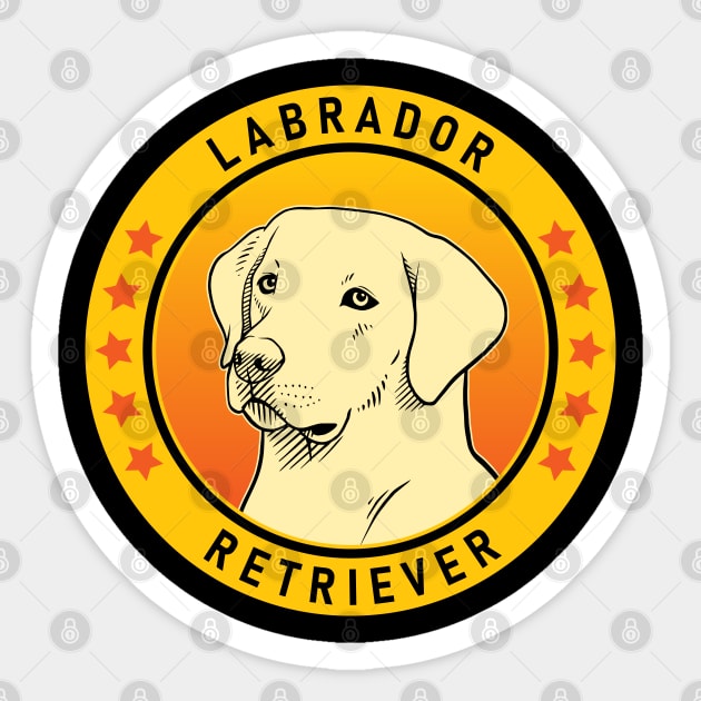 Labrador Retriever Dog Portrait Sticker by millersye